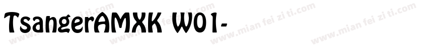 TsangerAMXK W01字体转换